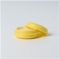 Macaron Plastic Jar and Lid - Lemon